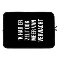 Meer verwacht - Zwart: Laptop sleeve 13 inch
