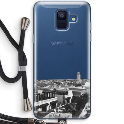 Marrakech Skyline : Samsung Galaxy A6 (2018) Transparant Hoesje met koord