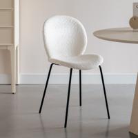 Zuiver Eetkamerstoel 'Bonnet' Teddy, kleur Off White