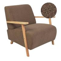 Beliani - LESJA - Fauteuil - Bruin - Bouclé