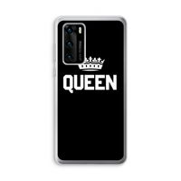 Queen zwart: Huawei P40 Transparant Hoesje