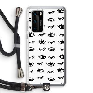 Eye pattern #2: Huawei P40 Transparant Hoesje met koord