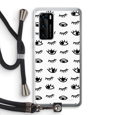 Eye pattern #2: Huawei P40 Transparant Hoesje met koord