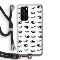 Eye pattern #2: Huawei P40 Transparant Hoesje met koord