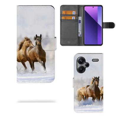 Xiaomi Redmi Note 13 Pro Plus | Telefoonhoesje | Met pasjeshouder | Paarden Xiaomi Redmi Note 13 Pro Plus | Telefoonhoesje | Met pasjeshouder | Paarden
