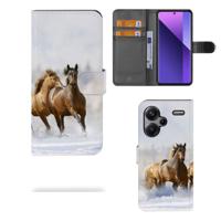 Xiaomi Redmi Note 13 Pro Plus | Telefoonhoesje | Met pasjeshouder | Paarden