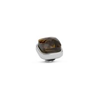 Melano Twisted Box Steentje Coffee Zilver - thumbnail