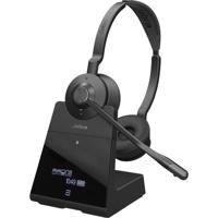 Jabra Engage 75 SE Stereo On Ear headset Bluetooth, DECT, Kabel Stereo Zwart Noise Cancelling Microfoon uitschakelbaar (mute), NFC