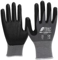 NITRAS SAFETY Nitras monteurshandschoen "flexible fit+" glove size 9 pimples gray/sw flexible fit+