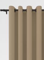 Niue ringgordijn - Donker Beige met ringen
