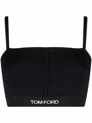 TOM FORD soutien-gorge à bande logo - Noir