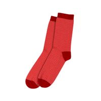 Gestreepte sokken van bio-katoen, rood Maat: 35-38