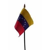 Venezuela mini vlaggetje op stok 10 x 15 cm - thumbnail