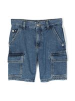 Calvin Klein Kids short en jean à poches cargo - Bleu