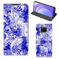 Mobiel BookCase Xiaomi Mi 10T Lite Angel Skull Blauw
