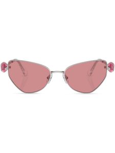 Swarovski lunettes de soleil à monture papillon - Argent