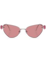 Swarovski lunettes de soleil à monture papillon - Argent