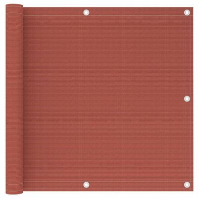 VidaXL Balkonscherm 90x500 cm hdpe terracottakleurig