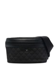 Emporio Armani sac banane à plaque logo - Noir