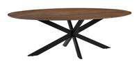LABEL51 Ovale Eettafel 'James' Mangohout, 240 x 110cm, kleur Naturel