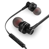awei ES-10TY TPE In-ear Wire controle oortelefoon met microfoon voor iPhone iPad Galaxy Huawei Xiaomi LG HTC en andere Smartphones (zwart)