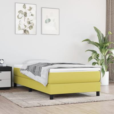 Boxspring bed stof groen 90x200 cm Boxspring bed stof groen 90x200 cm