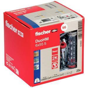 Fischer DuoHM 6x55 S PH PZ Hollewandplug 55 mm 572922 25 stuk(s)