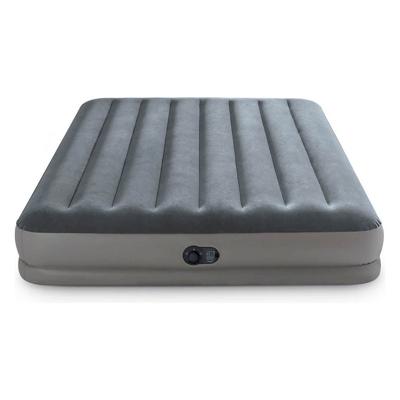 Intex 64114 Prestige Mid-Rise 2-Persoons Luchtbed 203x152x30 cm + Ingebouwde Pomp Grijs