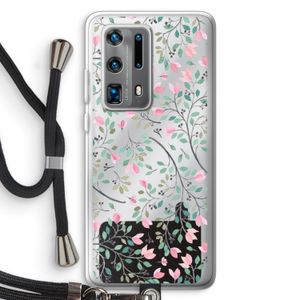 Sierlijke bloemen: Huawei P40 Pro Plus Transparant Hoesje met koord
