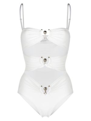 Christopher Esber maillot de bain à encolure carrée - Blanc