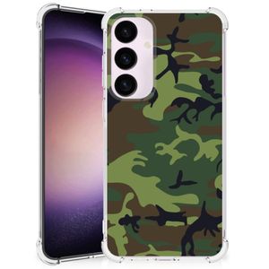 Samsung Galaxy S24 Plus Doorzichtige Silicone Hoesje Army Dark