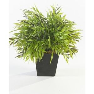 Kantoor kunstplant bamboe mix groen in pot 25 cm