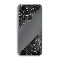 Zwart marmer: Google Pixel 3a Transparant Hoesje