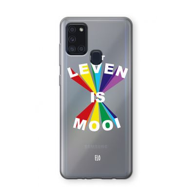 Het Leven Is Mooi: Samsung Galaxy A21s Transparant Hoesje