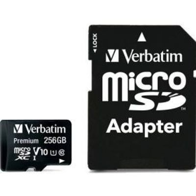 Verbatim microSDXC 256GB Class 10 UHS-I incl Adapter