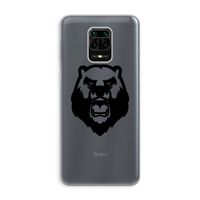 Angry Bear (black): Xiaomi Redmi Note 9 Pro Transparant Hoesje