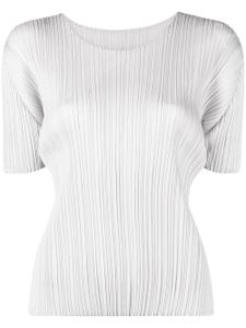 Pleats Please Issey Miyake t-shirt plissé à manches courtes - Gris