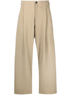 Studio Nicholson pantalon ample à taille haute - Tons neutres