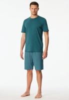 Schiesser Schiesser Heren Pyjama Short green 181157 48/S