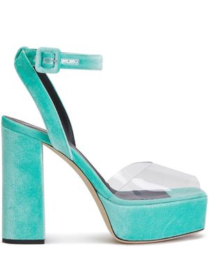 Giuseppe Zanotti sandales New Betty Plexi 120 mm - Bleu
