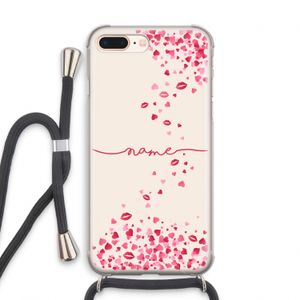 Hartjes en kusjes: iPhone 7 PLUS Transparant Hoesje met koord