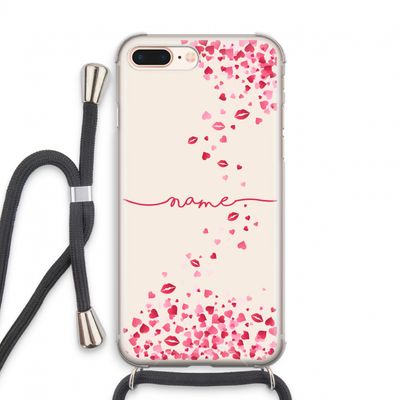 Hartjes en kusjes: iPhone 7 PLUS Transparant Hoesje met koord