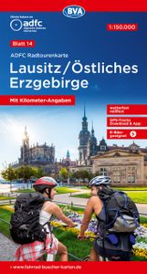 Fietskaart 14 ADFC Radtourenkarte Lausitz - Östliches Erzgebirge | BVA