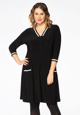 Yoek Tuniek met boorden | Zwart | Maat 54/56