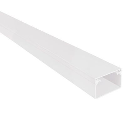 Kabelgoot wit 60x40mm halogeenvrij RAL 9010 in folie verpakt Canalit 958730