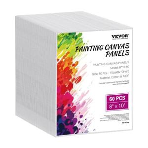 VEVOR Canvas Boards Canvases 60 stuks 203x254mm Schilderdoek Wit Olieverfschilderij