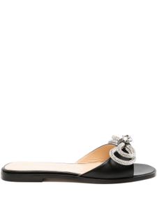 MACH & MACH chaussons Double-Bow en cuir - Noir