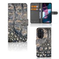 Motorola Edge 30 Pro | Telefoonhoesje | Met pasjeshouder | Krokodillenprint