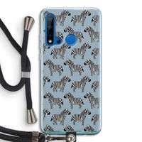 Zebra: Huawei P20 Lite (2019) Transparant Hoesje met koord