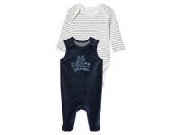 lupilu Babyset 2-delig (74/80, strepen wit/marine)